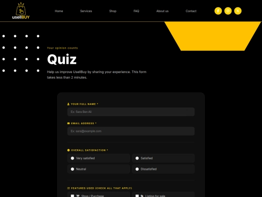 questionnary screenshot