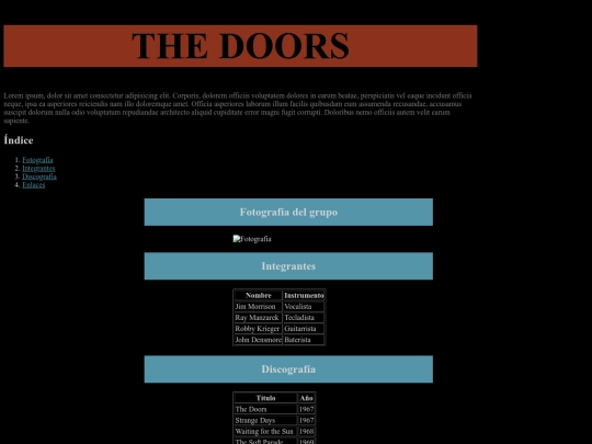 thedoors_css/The Doors screenshot