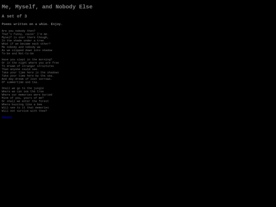 me-myself-nobody-else screenshot