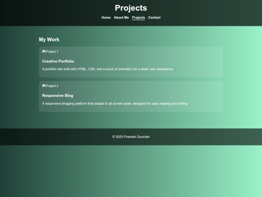 projects screenshot