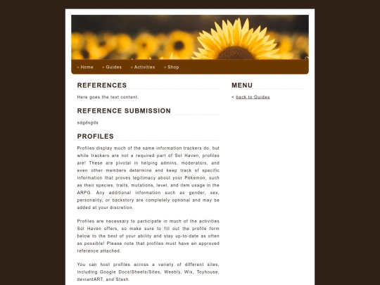 references screenshot
