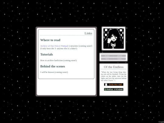links screenshot