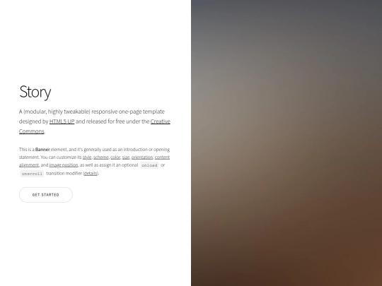 html5up-story/index-demo screenshot