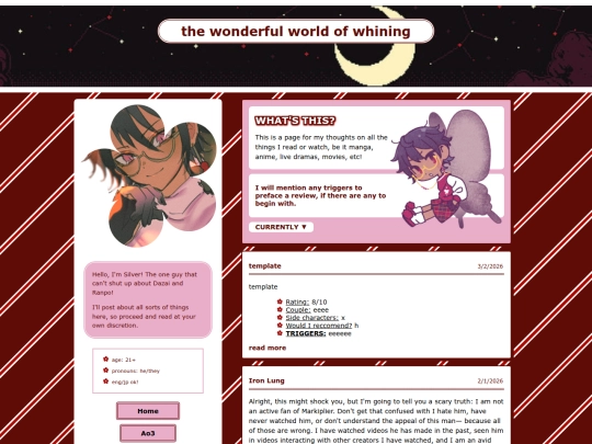blog/reviews screenshot