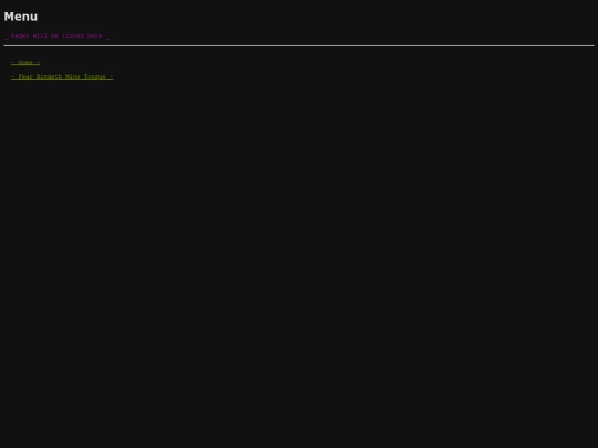 menu screenshot