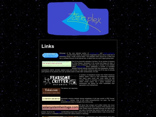 links screenshot