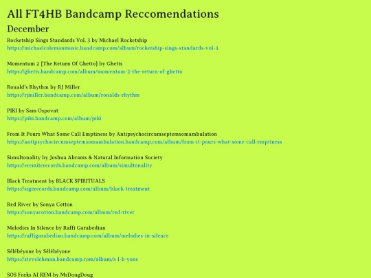 bandcamprecommendations screenshot