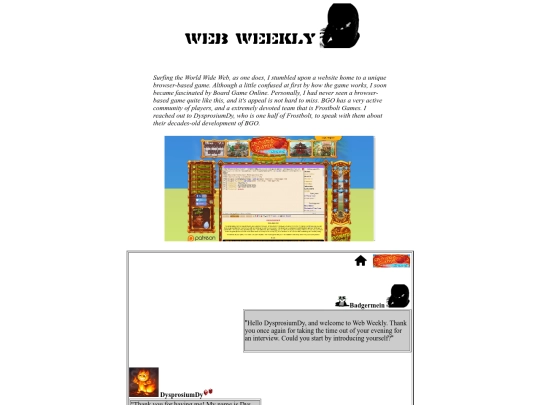 BGO Interview screenshot