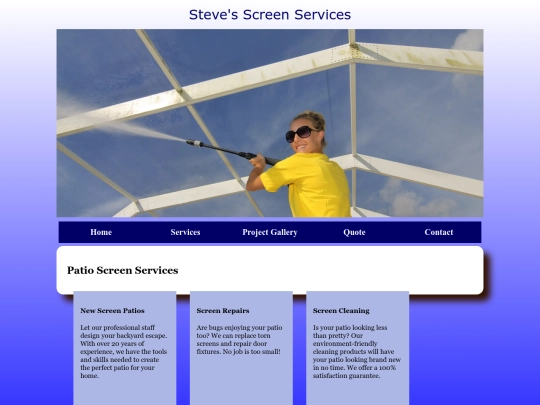 services screenshot