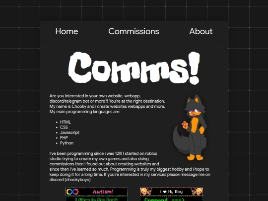 commissions screenshot