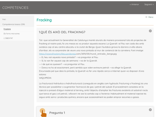 competencies/fracking screenshot