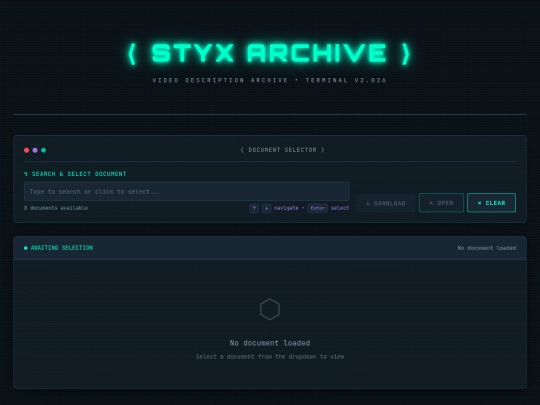 StyxArchive/styxarchive screenshot