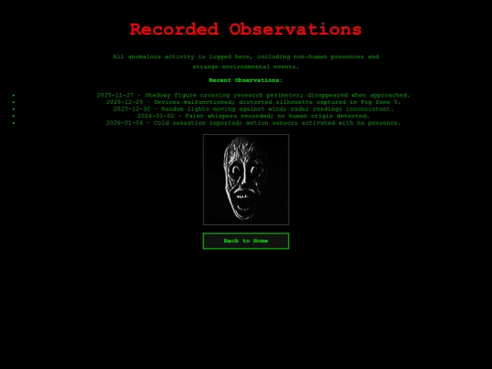 observations screenshot