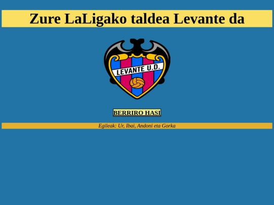 ZureTaldeaLevante screenshot