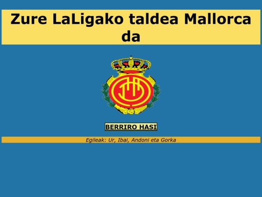 ZureTaldeaMallorca screenshot