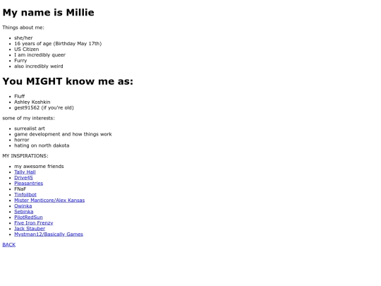 info screenshot