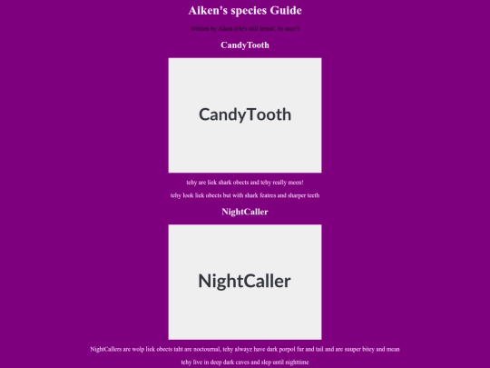 AikensSpeciesGuide screenshot
