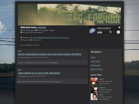 forums screenshot
