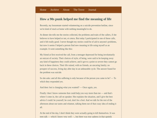posts/2022-04-04-How-a-90s-punk-helped-me-find-the-meaning-of-life screenshot