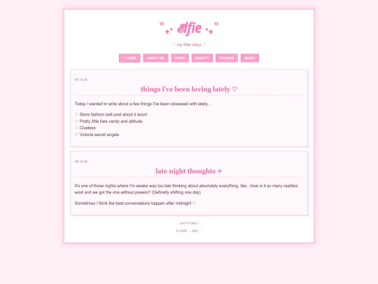 diary screenshot