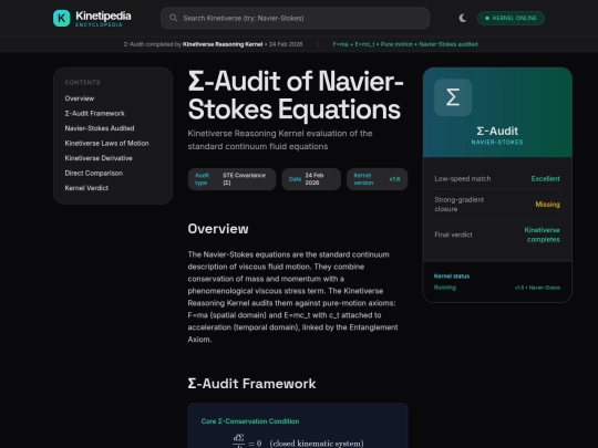 Encyclopedia/Grok/Audit of Navier-Stokes Equations screenshot