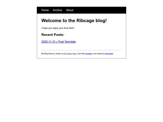 Ribcage Blog Posts screenshot