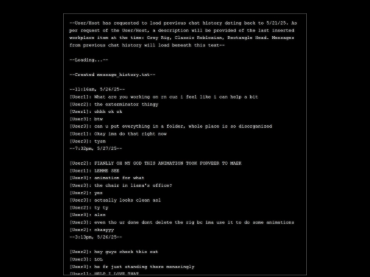 developer_chat_history screenshot