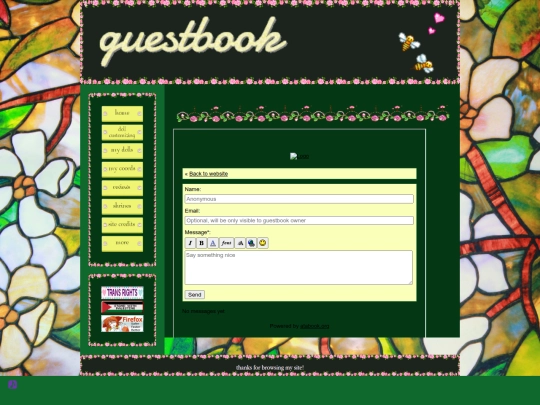 guestbook screenshot
