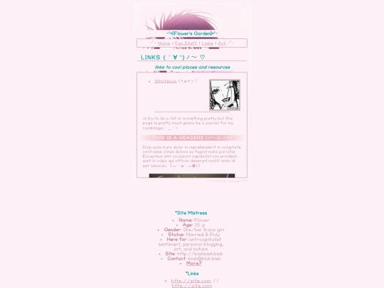 Links screenshot