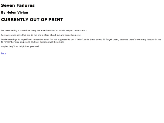 volumes/sevenfailures screenshot