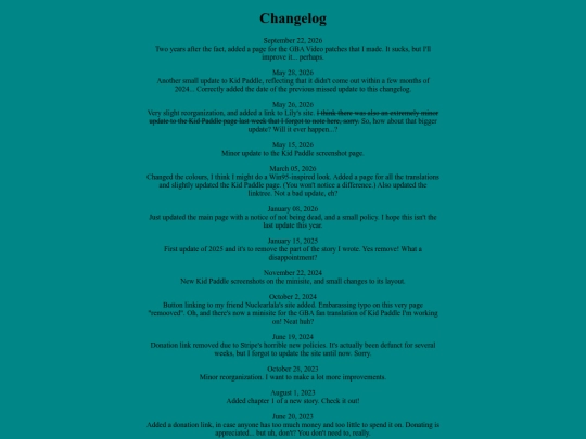 changelog screenshot