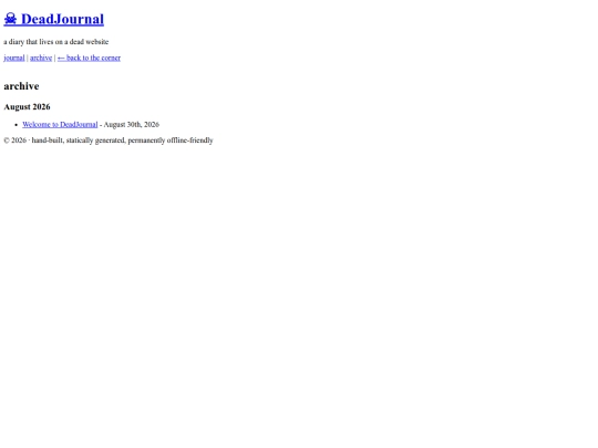 DeadJournal/archive screenshot