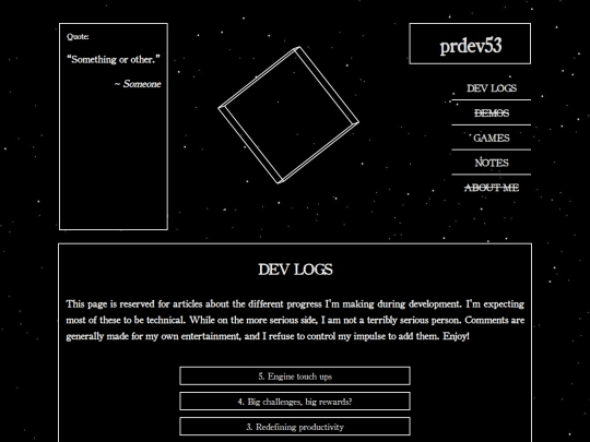 devlogs screenshot
