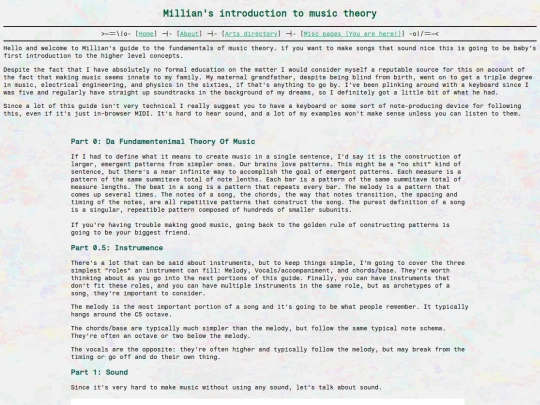 miscPages/milliansMusic screenshot