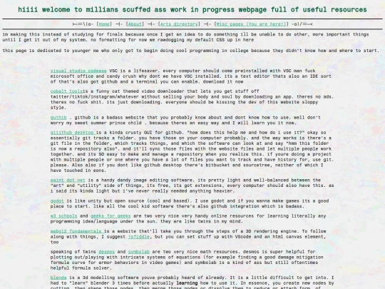 miscPages/milliansResources screenshot