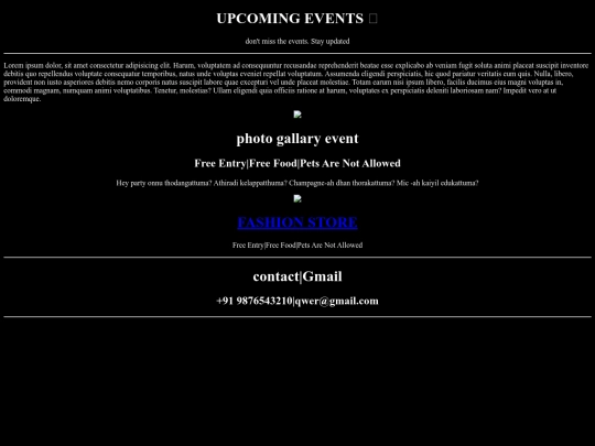 my first website_ASWIN/events screenshot