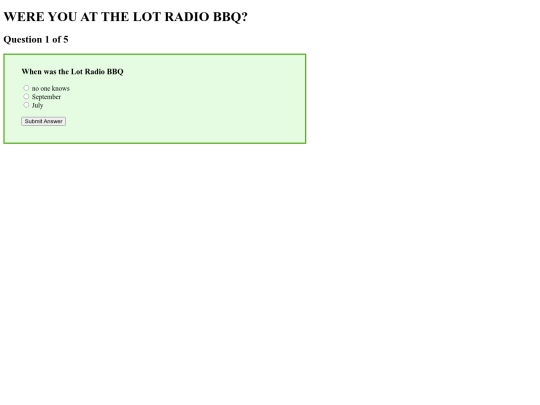 BBQquiz screenshot