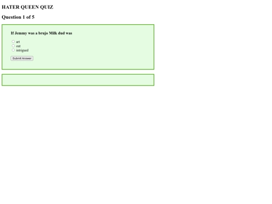 haterqueenquiz screenshot