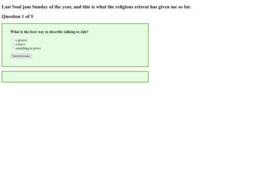 jahquiz screenshot