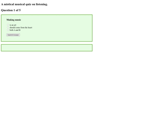 listeningquiz screenshot