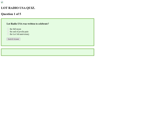 lotradiousaquiz screenshot