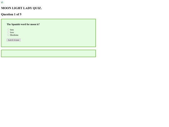 moonlightladyquiz screenshot