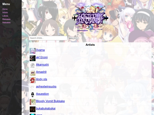 base/artists screenshot