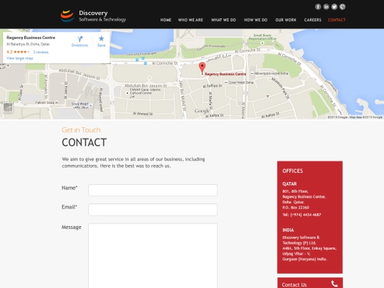 DiscoveryST-Contactus screenshot