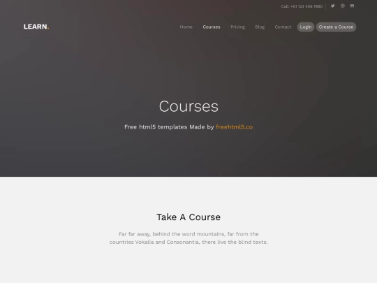 courses screenshot
