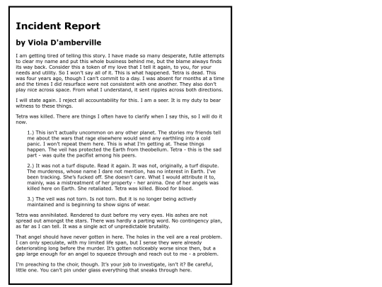 incident-report screenshot
