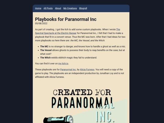 posts/paranormal-inc-playbooks screenshot