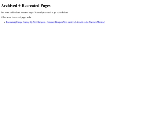 ArchivedPages screenshot