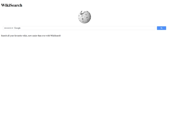 WikiSearch screenshot