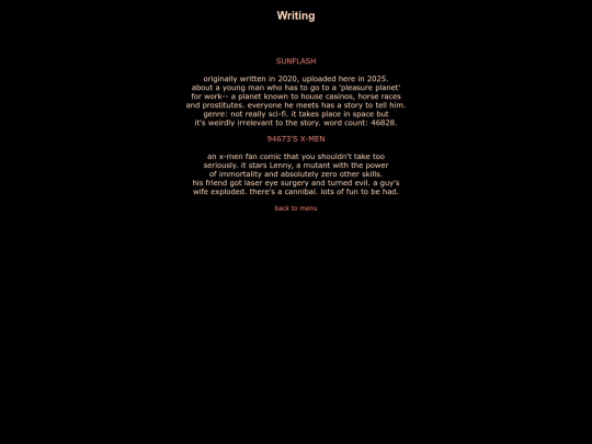 writing/main screenshot
